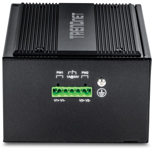 TRENDnet TI-G262 26-Port Ethernet Switch, 24 Gigabit ethernet ports, 2 Gigabit SFP slots, 52 Gbps switching capacity, DIN-rail/wall mount